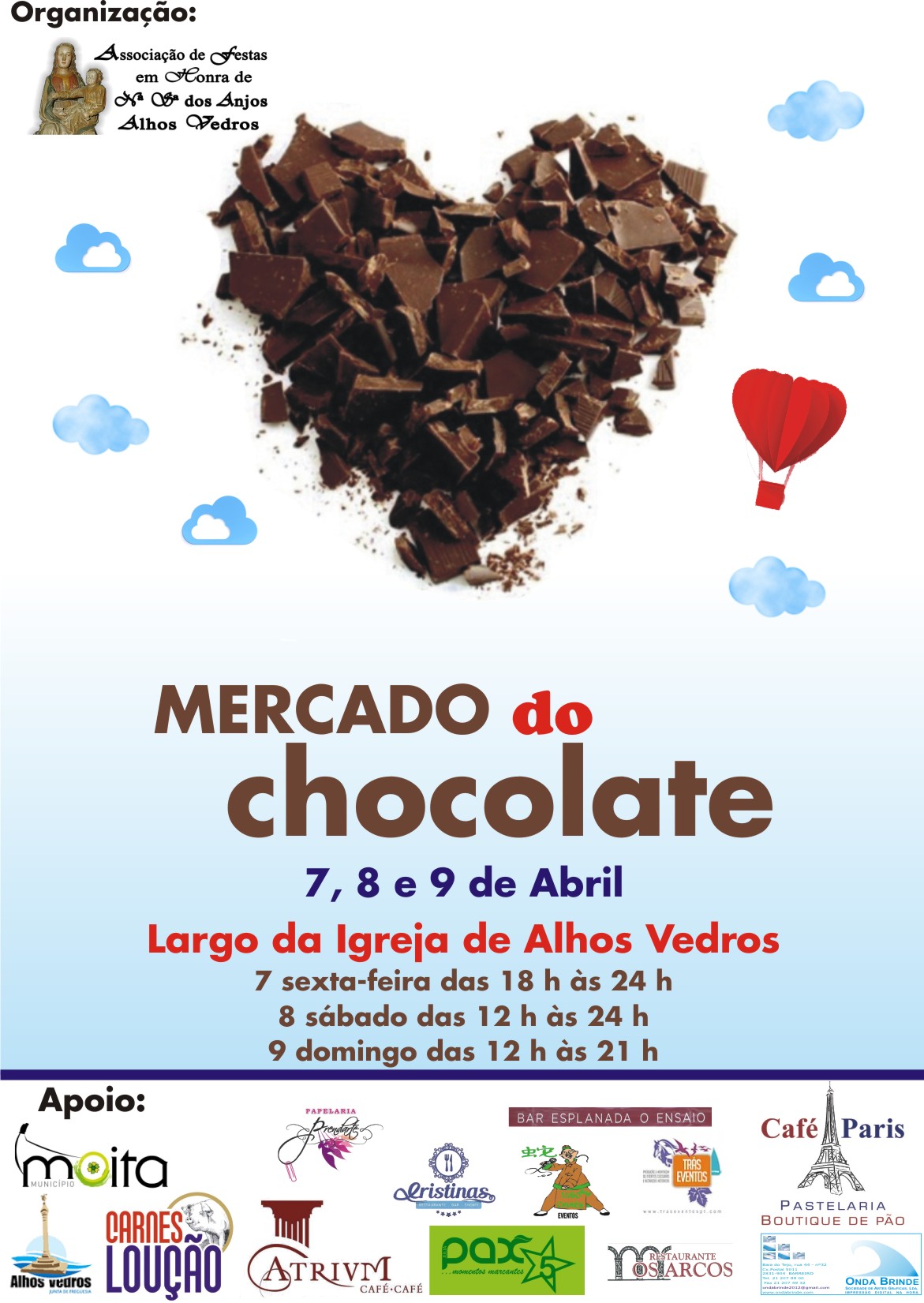 mercado do chocolate Alhos Vedros